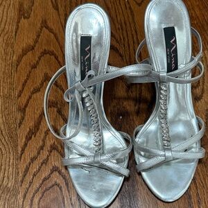 Nina Women's Metallic Silver Heels